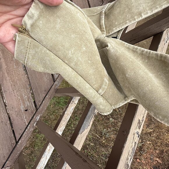 NWOT Zara Washed Effect Interlock Khaki Cropped Tank - Picture 7 of 10